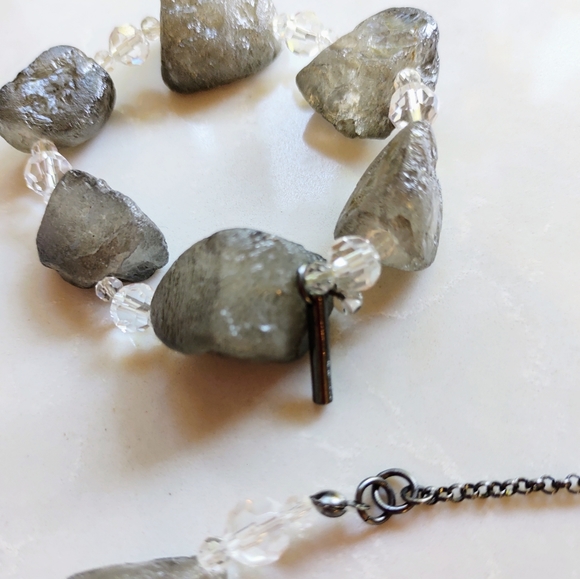 Chunky Gray Statement Necklace & Bracelet by KENNETH COLE - Picture 7 of 13